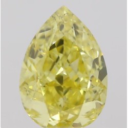 Diament o barwie fantazyjnej szlif gruszkowy, 0.51ct, SI1, Fancy Intense  Yellow, GIA 6214945304
