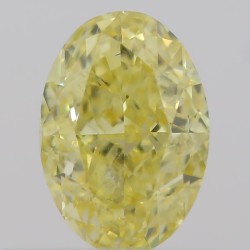 Diament o barwie fantazyjnej szlif owalny, 0.5ct, SI2, Fancy Intense Yellow, GIA 6207991837