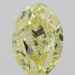 Diament o barwie fantazyjnej szlif owalny, 0.5ct, VS2, Fancy Yellow, GIA 5212090250