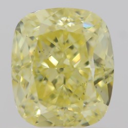 Diament o barwie fantazyjnej szlif poduszkowy brylantowy, 1.01ct, SI1, Fancy Intense Yellow, GIA 6204874737