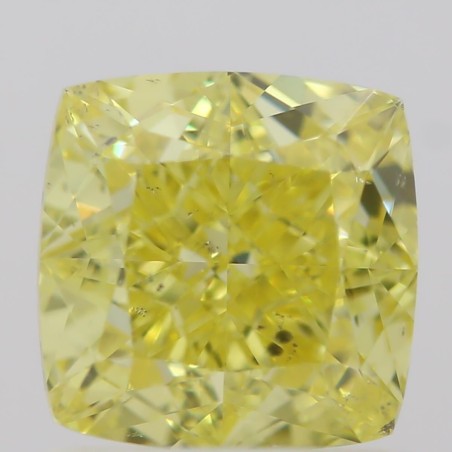 Diament o barwie fantazyjnej szlif poduszkowy brylantowy, 1.05ct, SI1, Fancy Intense Yellow, GIA 2357652273