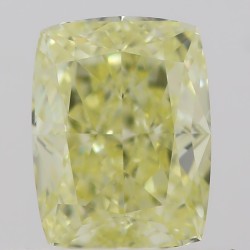 Diament o barwie fantazyjnej szlif poduszkowy brylantowy, 0.51ct, VS1, Fancy Yellow, GIA 5211379015