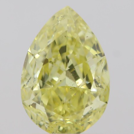 Diament o barwie fantazyjnej szlif gruszkowy, 0.85ct, SI1, Fancy Intense Yellow, GIA 6214291830