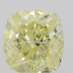 Diament o barwie fantazyjnej szlif poduszkowy brylantowy, 0.5ct, VVS1, Fancy  Yellow, GIA 2211654128