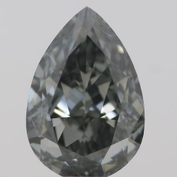 Diament o barwie fantazyjnej szlif gruszkowy, 0.87ct, VS1, Fancy Dark Green Gray, GIA 5212500820