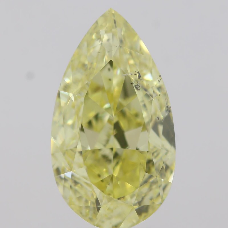 Diament o barwie fantazyjnej szlif gruszkowy, 2ct, SI2, Fancy Intense  Yellow, GIA 2215289744