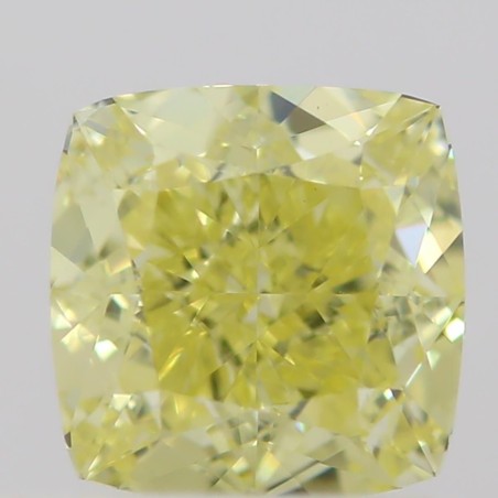 Diament o barwie fantazyjnej szlif poduszkowy brylantowy, 0.45ct, VVS2, Fancy Intense Yellow, GIA 6415806296