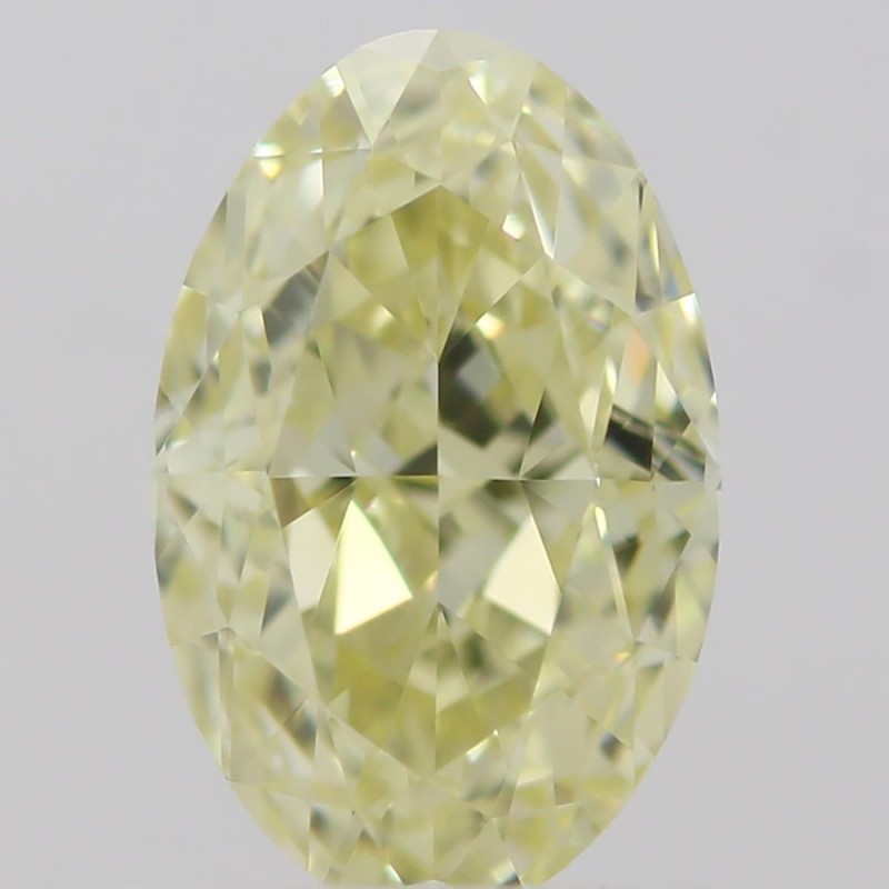 Diament o barwie fantazyjnej szlif owalny, 0.6ct, VS1, Fancy Light  Yellow, GIA 2215654135