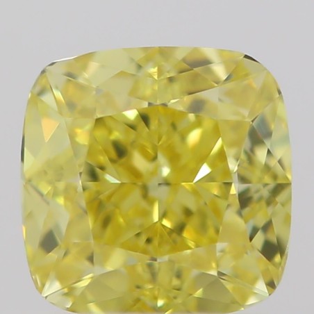 Diament o barwie fantazyjnej szlif poduszkowy brylantowy, 0.45ct, VVS1, Fancy Vivid  Yellow, GIA 6217378771