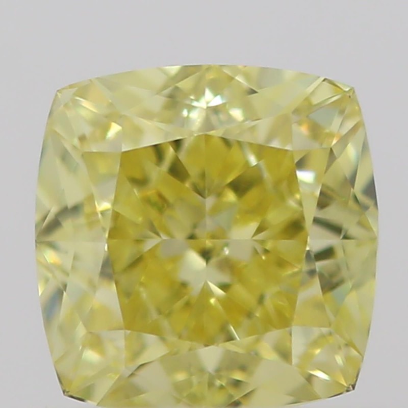 Diament o barwie fantazyjnej szlif poduszkowy brylantowy, 0.45ct, VVS2, Fancy Intense  Yellow, GIA 1216291789