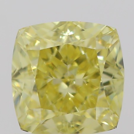 Diament o barwie fantazyjnej szlif poduszkowy brylantowy, 0.45ct, VVS2, Fancy Intense  Yellow, GIA 1216291789