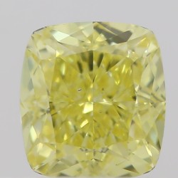 Diament o barwie fantazyjnej szlif poduszkowy brylantowy, 0.45ct, SI1, Fancy Intense  Yellow, GIA 6217291853
