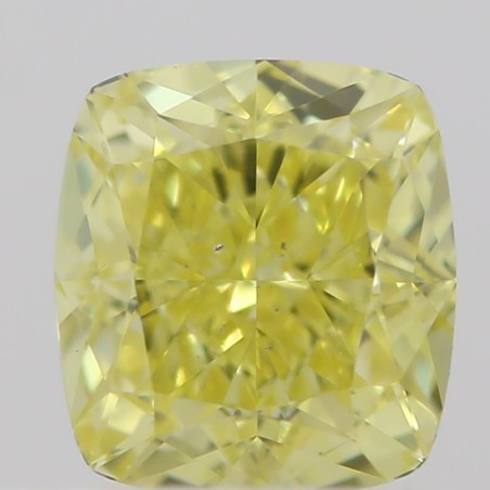 Diament o barwie fantazyjnej szlif poduszkowy brylantowy, 0.45ct, SI1, Fancy Intense  Yellow, GIA 6217291853