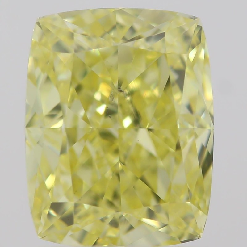 Diament o barwie fantazyjnej szlif poduszkowy brylantowy, 1.3ct, SI1, Fancy Intense  Yellow, GIA 2215289761