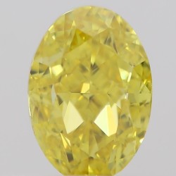 Diament o barwie fantazyjnej szlif owalny, 0.45ct, VS2, Fancy Vivid  Yellow, GIA 5211378976