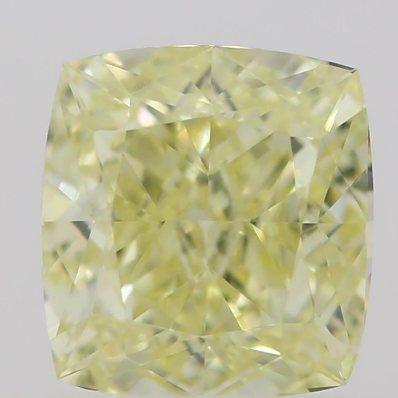 Diament o barwie fantazyjnej szlif poduszkowy brylantowy, 0.5ct, VVS1, Fancy  Yellow, GIA 5211654093