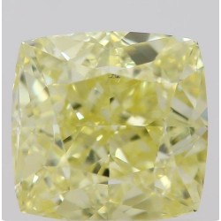 Diament o barwie fantazyjnej szlif poduszkowy modyfikowany, 1ct, SI1, Fancy  Yellow, GIA 2396149572