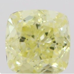 Diament o barwie fantazyjnej szlif poduszkowy brylantowy, 0.5ct, VVS1, Fancy  Yellow, GIA 6213654069
