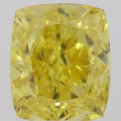 Diament o barwie fantazyjnej szlif poduszkowy brylantowy, 0.45ct, VS1, Fancy Vivid  Yellow, GIA 2213379106