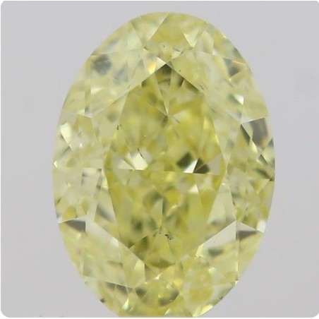Diament o barwie fantazyjnej szlif owalny, 0.61ct, SI1, Fancy Yellow, GIA 6214580223