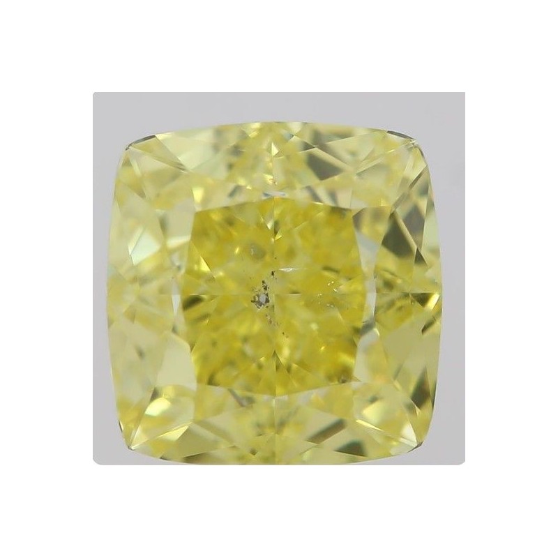 Diament o barwie fantazyjnej szlif poduszkowy brylantowy, 1ct, SI2, Fancy Intense  Yellow, GIA 6214373880