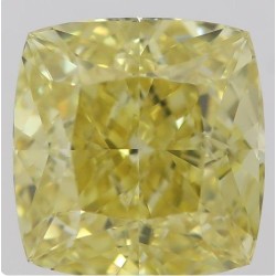 Diament o barwie fantazyjnej szlif poduszkowy brylantowy, 1ct, SI1, Fancy Intense Yellow, GIA 5212373925