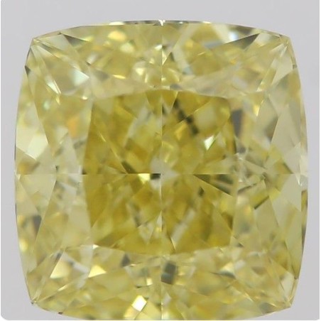 Diament o barwie fantazyjnej szlif poduszkowy brylantowy, 1ct, SI1, Fancy Intense Yellow, GIA 5212373925