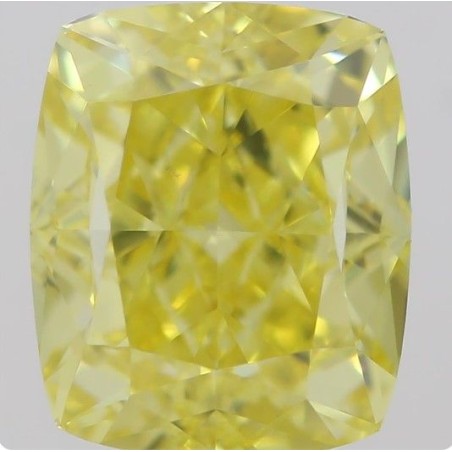 Diament o barwie fantazyjnej szlif poduszkowy brylantowy, 1.01ct, VS1, Fancy Intense Yellow, GIA 2215378863