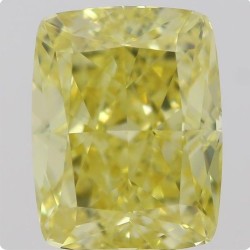 Diament o barwie fantazyjnej szlif poduszkowy brylantowy, 1.01ct, VVS2, Fancy Intense  Yellow, GIA 2211373867