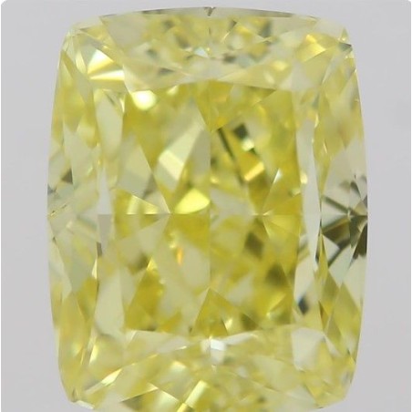 Diament o barwie fantazyjnej szlif poduszkowy brylantowy, 1ct, SI1, Fancy Intense Yellow, GIA 6213373730