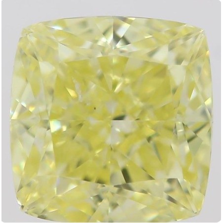 Diament o barwie fantazyjnej szlif poduszkowy modyfikowany, 1.01ct, SI1, Fancy  Yellow, GIA 5212373946