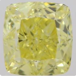 Diament o barwie fantazyjnej szlif poduszkowy brylantowy, 1ct, VVS1, Fancy Intense  Yellow, GIA 6213373860