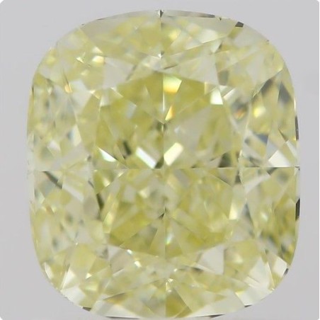 Diament o barwie fantazyjnej szlif poduszkowy modyfikowany, 1ct, VS1, Fancy Light  Yellow, GIA 5212580227
