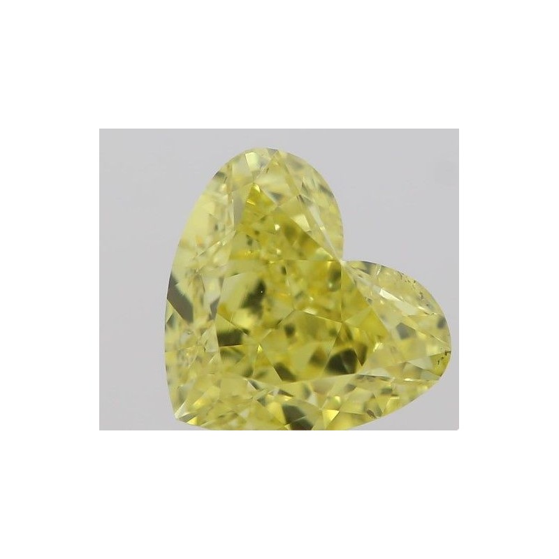 Diament o barwie fantazyjnej serce, 0.54ct, SI2, Fancy Intense Yellow, GIA 2215580146