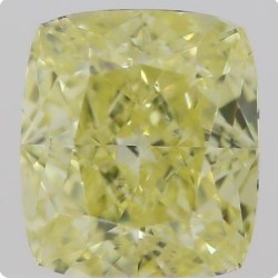 Diament o barwie fantazyjnej szlif poduszkowy brylantowy, 0.51ct, SI1, Fancy  Yellow, GIA 5211654166