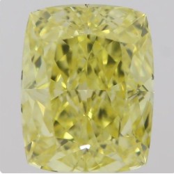 Diament o barwie fantazyjnej szlif poduszkowy brylantowy, 1.01ct, VVS2, Fancy Intense  Yellow, GIA 6213580203