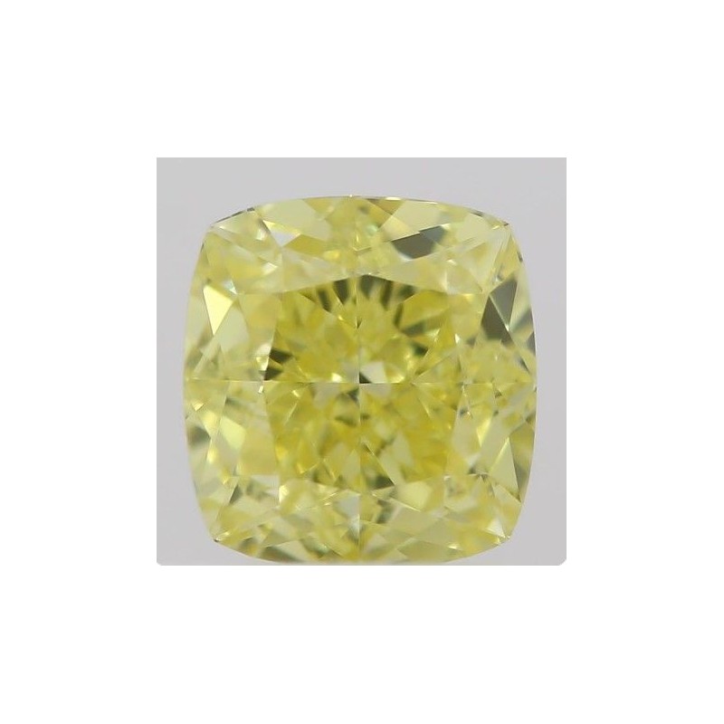 Diament o barwie fantazyjnej szlif poduszkowy brylantowy, 0.5ct, VVS1, Fancy Intense  Yellow, GIA 5211580140