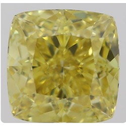 Diament o barwie fantazyjnej szlif poduszkowy brylantowy, 0.77ct, VVS2, Fancy Deep  Yellow, GIA 2215373889