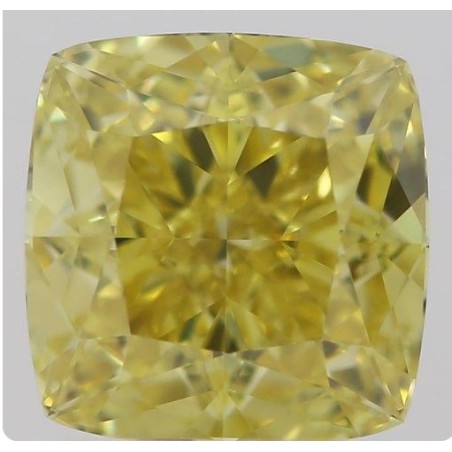 Diament o barwie fantazyjnej szlif poduszkowy brylantowy, 0.77ct, VVS2, Fancy Deep  Yellow, GIA 2215373889