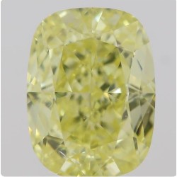 Diament o barwie fantazyjnej szlif poduszkowy brylantowy, 1.01ct, SI1, Fancy  Yellow, GIA 6214580178