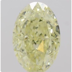 Diament o barwie fantazyjnej szlif owalny, 0.74ct, VVS1, Fancy Light  Yellow, GIA 2215654105