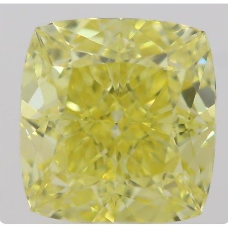 Diament o barwie fantazyjnej szlif poduszkowy brylantowy, 1.11ct, VVS2, Fancy Intense Yellow, GIA 6217580202