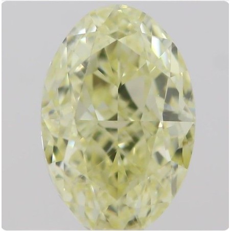 Diament o barwie fantazyjnej szlif owalny, 0.63ct, VVS1, Fancy Light Yellow, GIA 1216654110