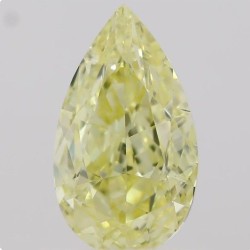 Diament o barwie fantazyjnej szlif gruszkowy, 0.5ct, SI1, Fancy Yellow, GIA 6395153212