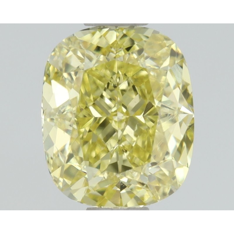 Diament o barwie fantazyjnej szlif poduszkowy brylantowy, 1ct, VS2, Fancy Intense  Yellow, GIA 2418241778