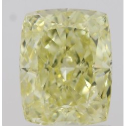 Diament o barwie fantazyjnej szlif poduszkowy brylantowy, 1.54ct, VVS1, Fancy Yellow, GIA 1393153946