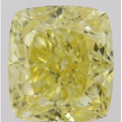 Diament o barwie fantazyjnej szlif poduszkowy brylantowy, 1.01ct, VVS2, Fancy Intense Yellow, GIA 6395154466