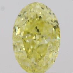 Diament o barwie fantazyjnej szlif owalny, 1ct, SI1, Fancy Intense  Yellow, GIA 7396153399