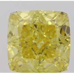 Diament o barwie fantazyjnej szlif poduszkowy brylantowy, 1.01ct, SI1, Fancy Vivid  Yellow, GIA 1216653668