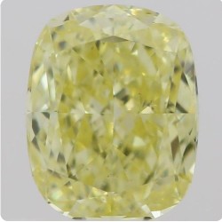 Diament o barwie fantazyjnej szlif poduszkowy brylantowy, 0.5ct, SI1, Fancy Intense  Yellow, GIA 6213654236